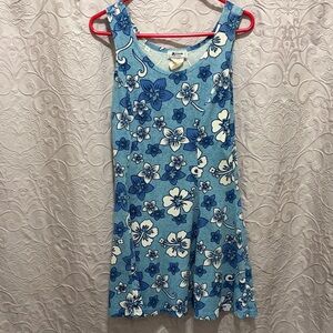 Blue and White Floral Mini Dress
